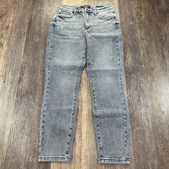 Judy Blue High Rise Gray Jeans - Picture 1 of 14